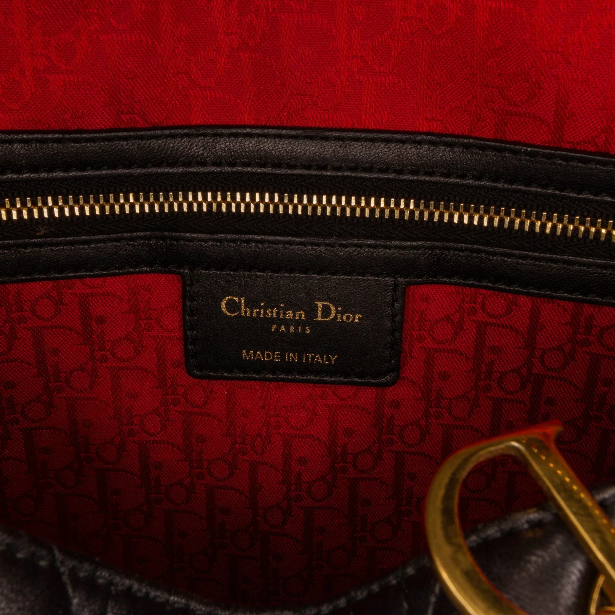 Trendy Inspired Dior Lady Dior Large Black Cannage Quilted Leather