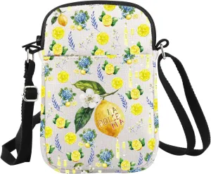 WCGXKO Italian Gift Italian Lemon Gift Positano Delicious Italian Lemon Crossbody Bag