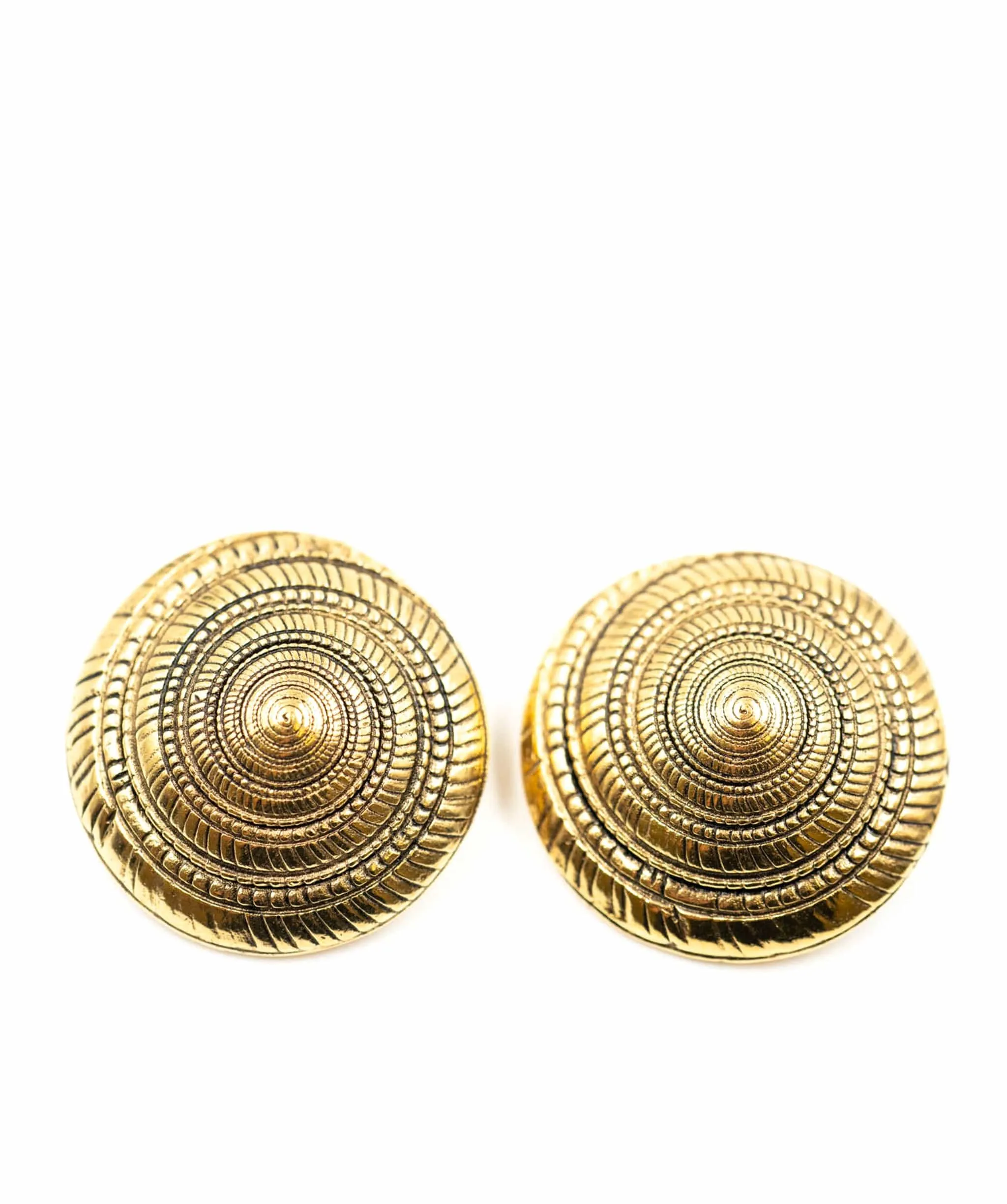 YSL 80s Gossens Shell Clip on Earrings - AWC1756